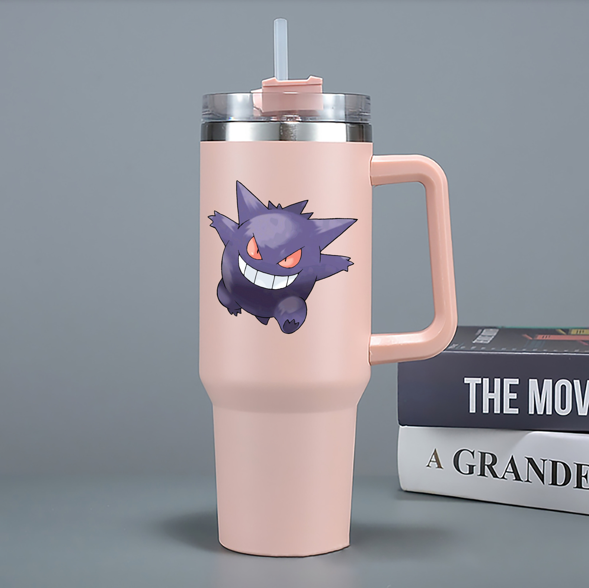 （画像用） ポケットモンスター Pokémon 1200mL車用タンブラー - クリスタルステッカー（プラスチックストロー付き）